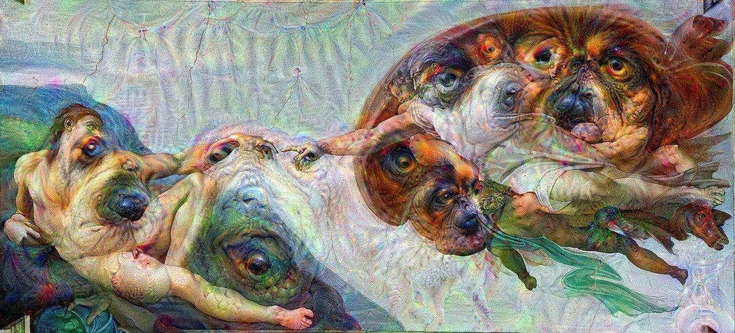 AI art created using DeepDream