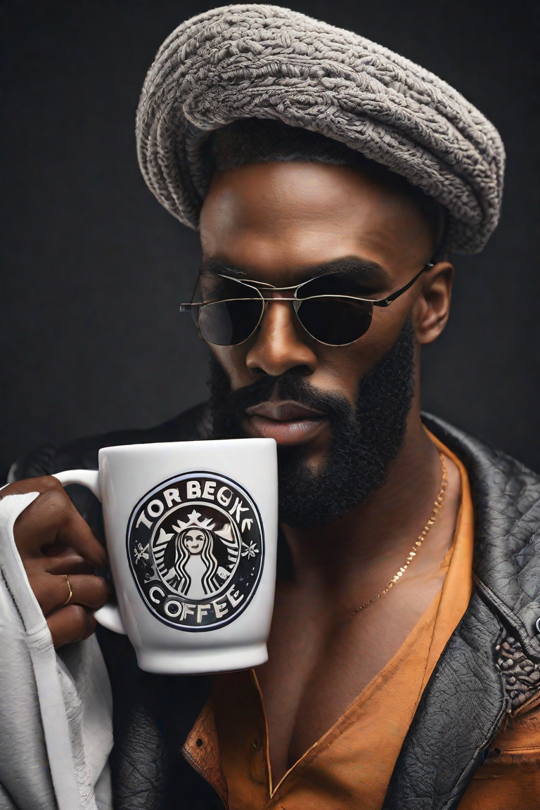  Coffee mug black background hyperrealistic, full body, detailed clothing, highly detailed, cinematic lighting, stunningly beautiful, intricate, sharp focus, f/1. 8, 85mm, (centered image composition), (professionally color graded), ((bright soft diffused light)), volumetric fog, trending on instagram, trending on tumblr, HDR 4K, 8K