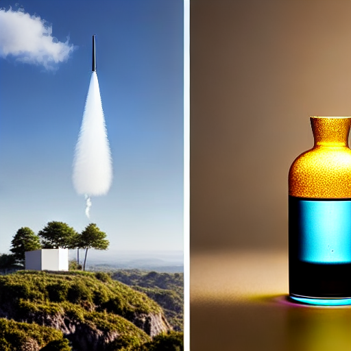  from a small bottle on the left a large white transparent fragrant cloud flies out to the right and fills the space hyperrealistic, full body, detailed clothing, highly detailed, cinematic lighting, stunningly beautiful, intricate, sharp focus, f/1. 8, 85mm, (centered image composition), (professionally color graded), ((bright soft diffused light)), volumetric fog, trending on instagram, trending on tumblr, HDR 4K, 8K