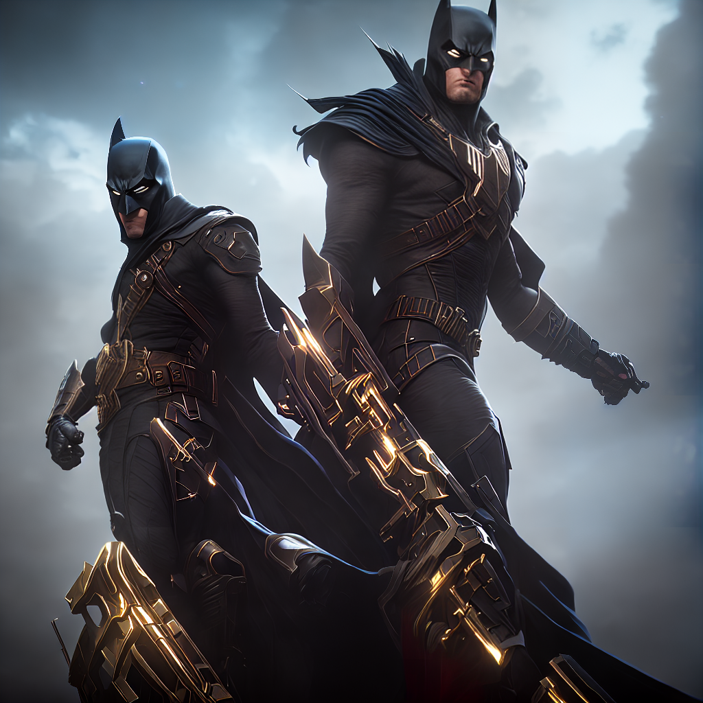 arcane style batman hyperrealistic, full body, detailed clothing, highly detailed, cinematic lighting, stunningly beautiful, intricate, sharp focus, f/1. 8, 85mm, (centered image composition), (professionally color graded), ((bright soft diffused light)), volumetric fog, trending on instagram, trending on tumblr, HDR 4K, 8K