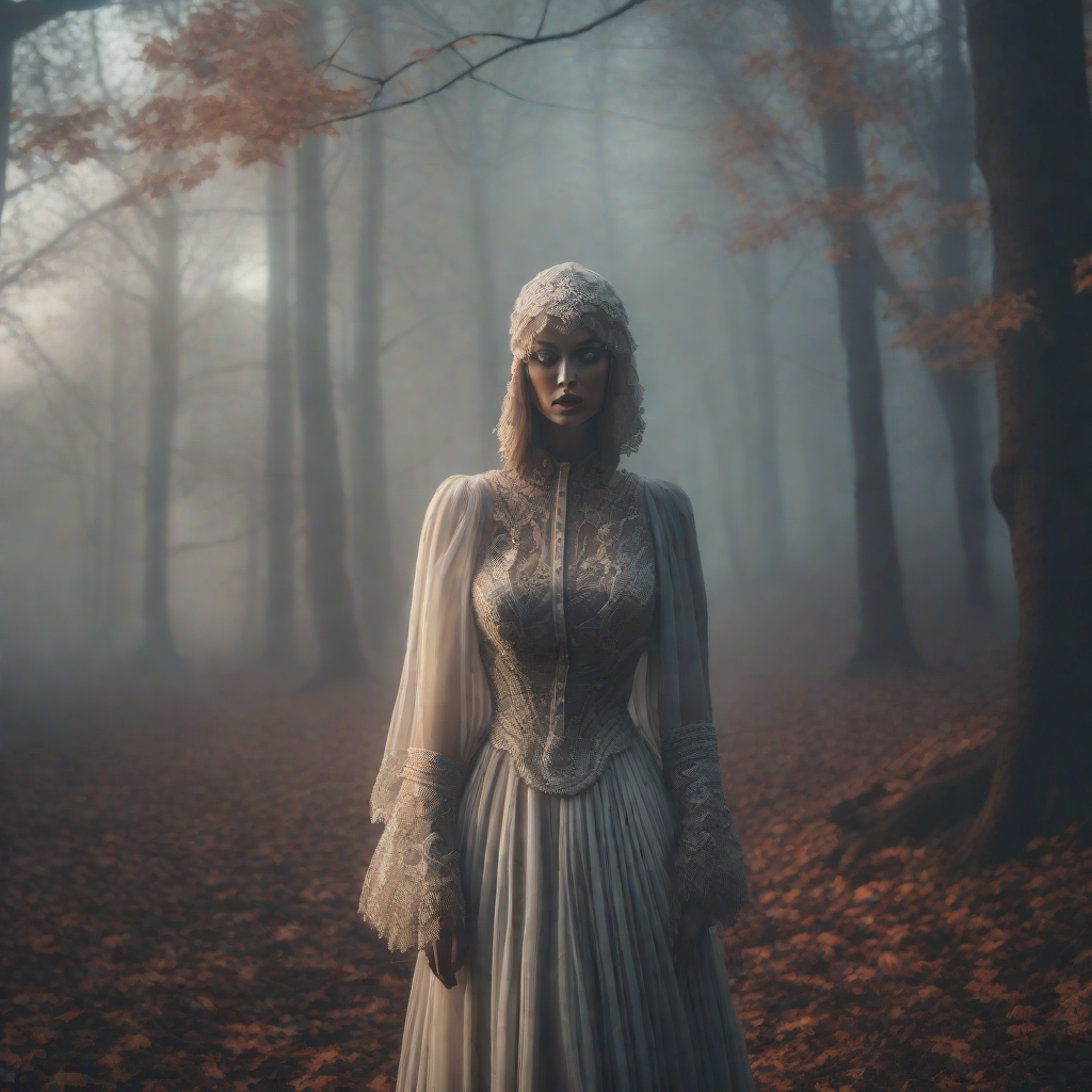  a creepy photograph hyperrealistic, full body, detailed clothing, highly detailed, cinematic lighting, stunningly beautiful, intricate, sharp focus, f/1. 8, 85mm, (centered image composition), (professionally color graded), ((bright soft diffused light)), volumetric fog, trending on instagram, trending on tumblr, HDR 4K, 8K