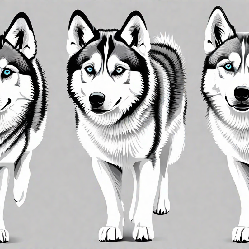  Create a (((single))), ((clean)), black vector on white background, logo, no color, low detail, and (((black and white))) sketch, flat vector of (((husky dog))), ((( with plain white background))), basic isolated, ((sketch art)), binary colors, Scalable Vector Graphic, sketch, flat graphic hyperrealistic, full body, detailed clothing, highly detailed, cinematic lighting, stunningly beautiful, intricate, sharp focus, f/1. 8, 85mm, (centered image composition), (professionally color graded), ((bright soft diffused light)), volumetric fog, trending on instagram, trending on tumblr, HDR 4K, 8K