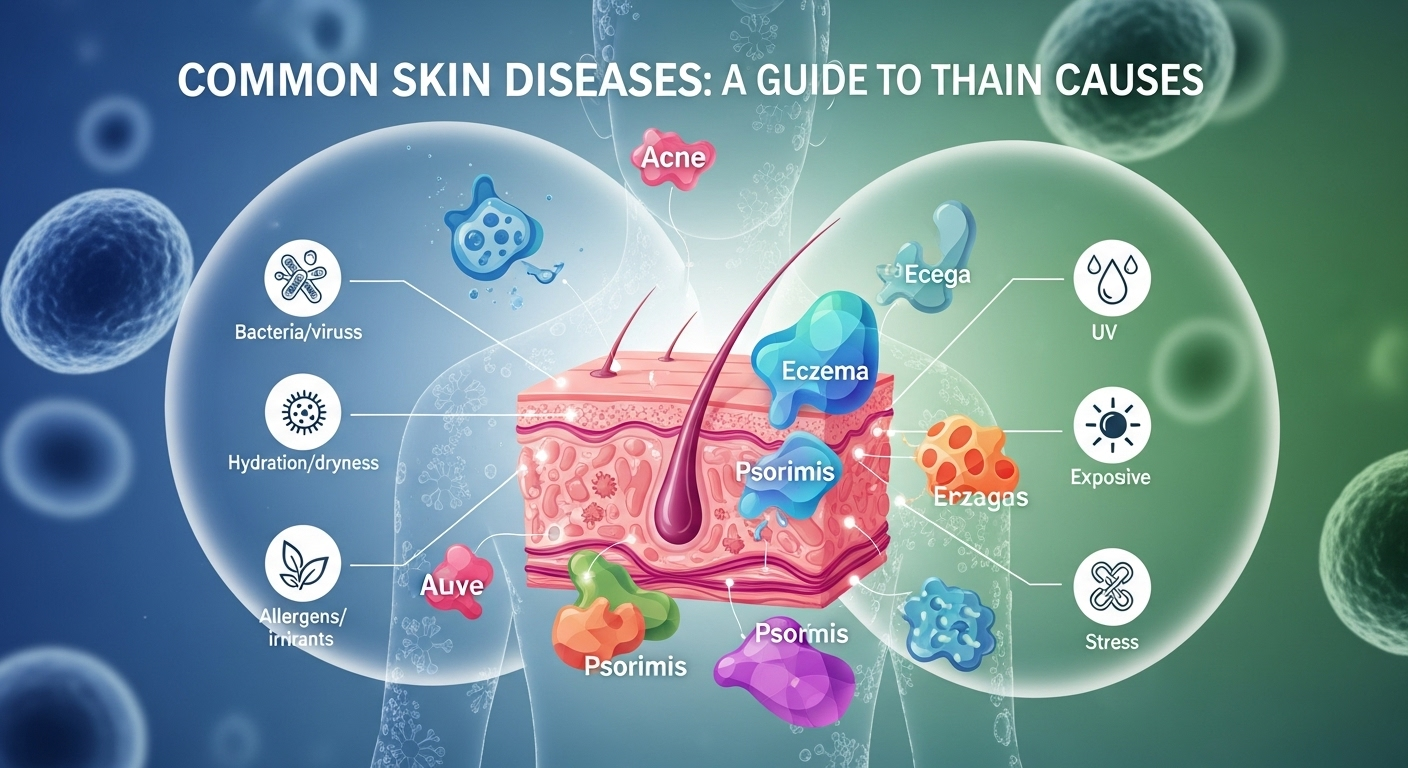 Common Skin Diseases: A Guide to Their Main Causes