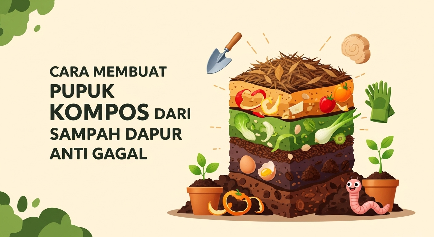 Cara Membuat Pupuk Kompos dari Sampah Dapur Anti Gagal